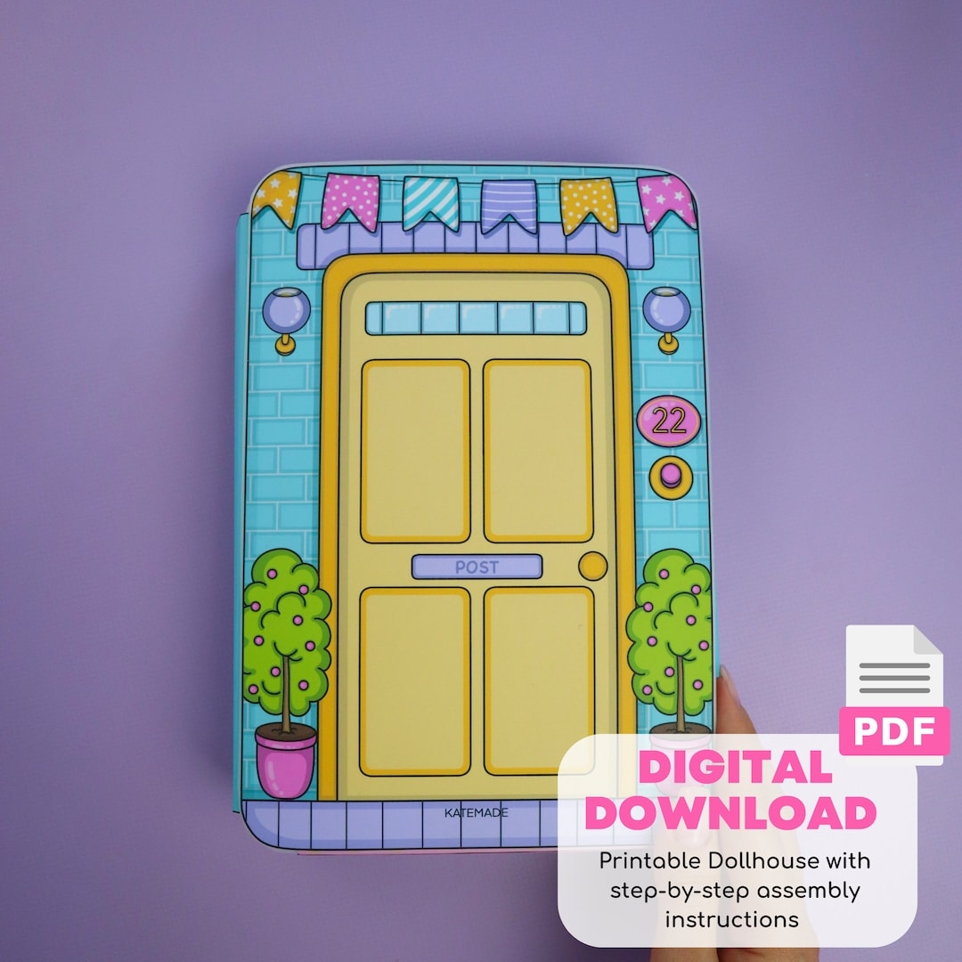 Printable DIY Project Dream Dollhouse With Paper Dolls Busy Book U0026 Activities For Kids PDF Etsy
