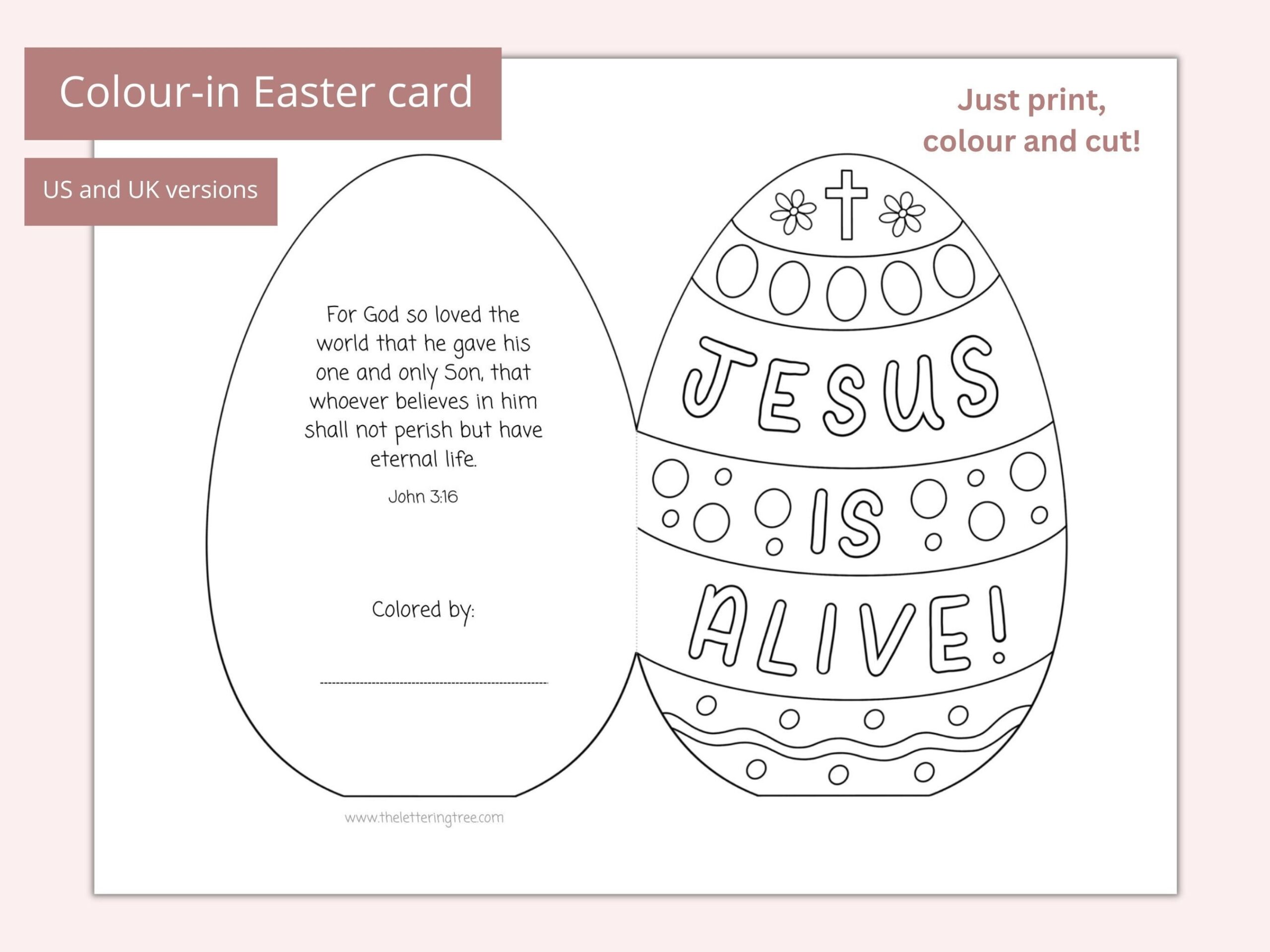 Printable Easter Card Christian Easter Craft Bible Crafts For 