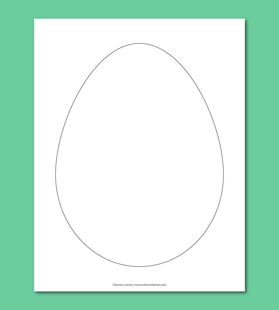 Printable Egg Templates In Different Sizes Chevron Lemon