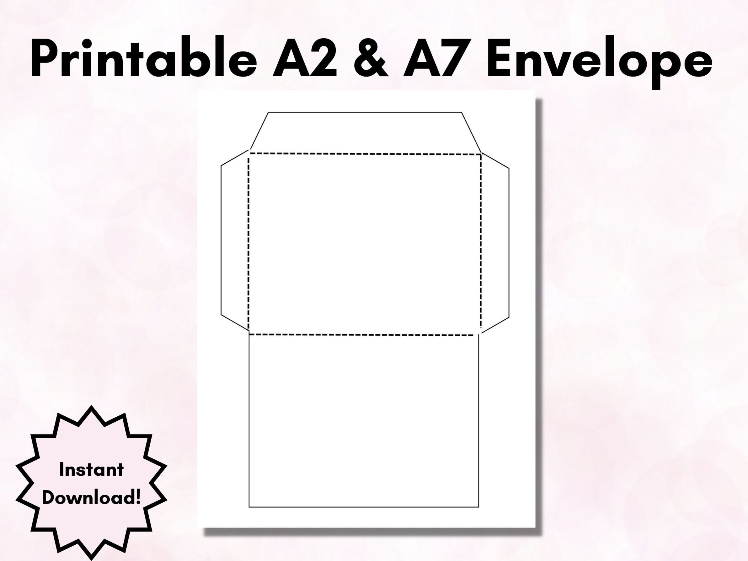 Printable Envelope Template A2 Envelope Template A7 Envelope Template Digital Download DIY Envelope PDF Etsy