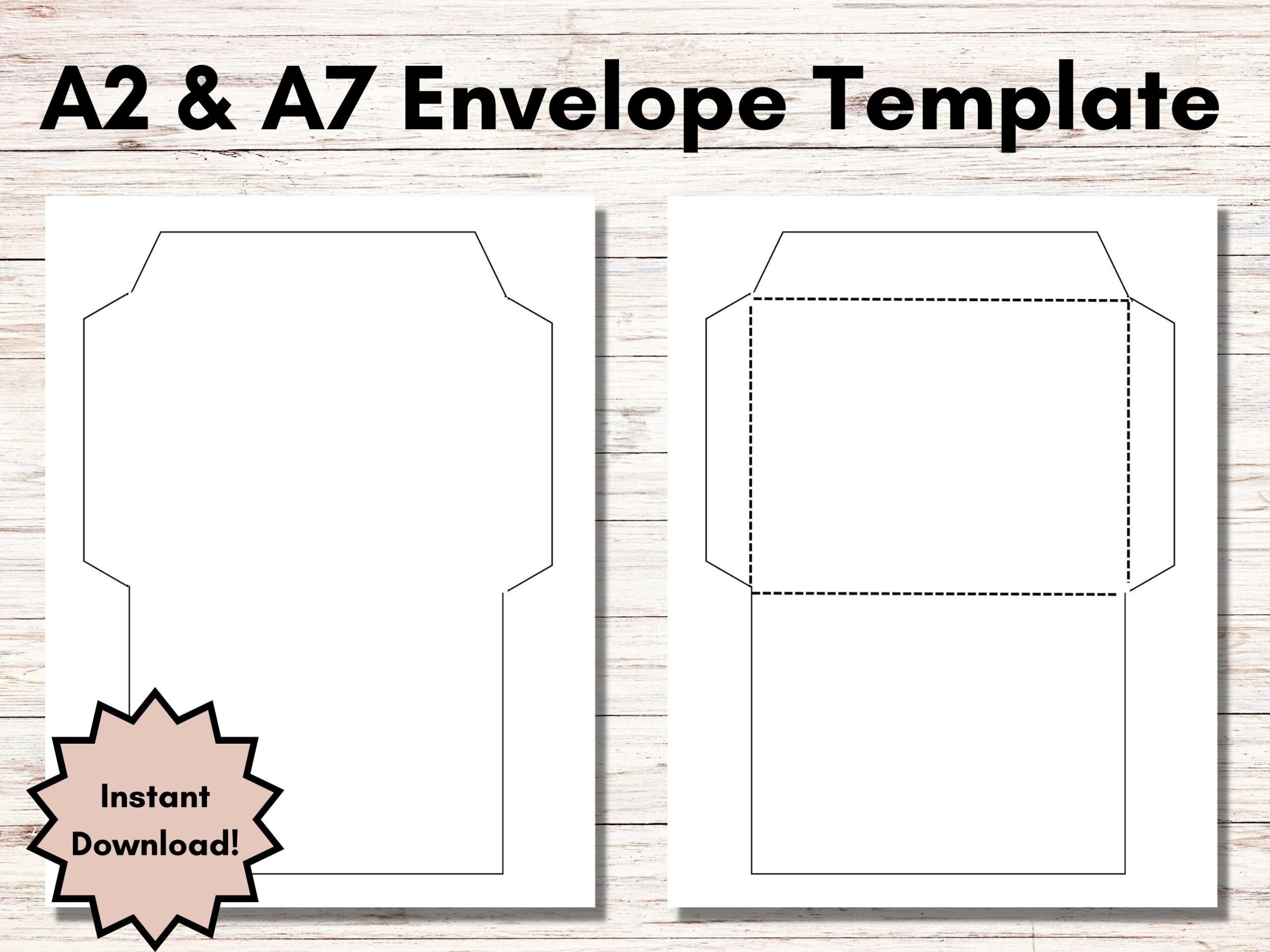 Printable Envelope Template A2 Envelope Template A7 Envelope Template Digital Download DIY Envelope PDF Etsy