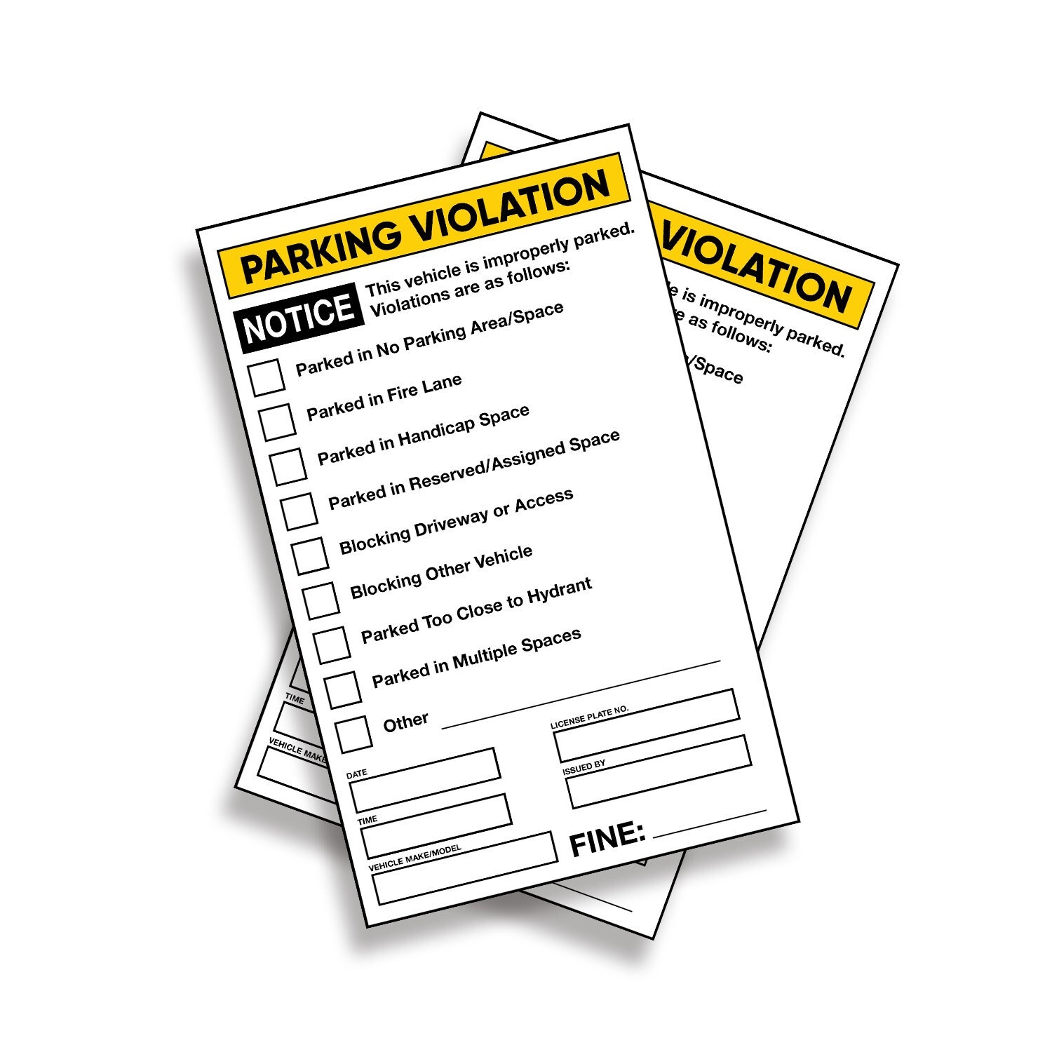Free Printable Parking Ticket Template