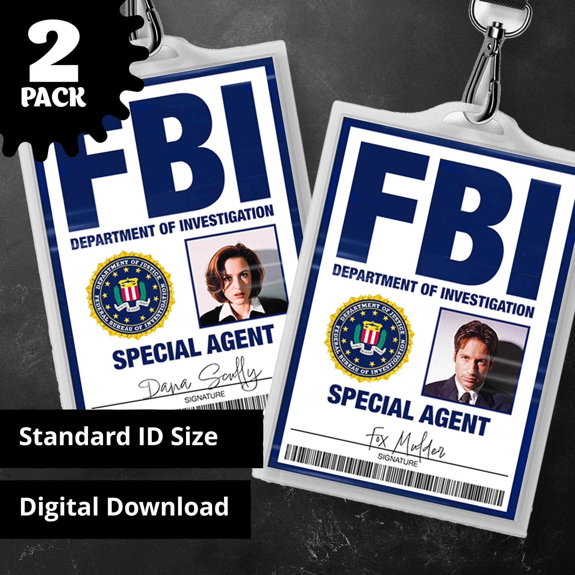 Printable Fbi Badge Etsy