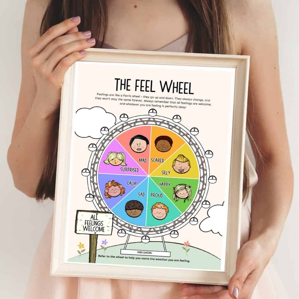 Printable Feelings Wheel For Kids And Adults Mindfulmazing