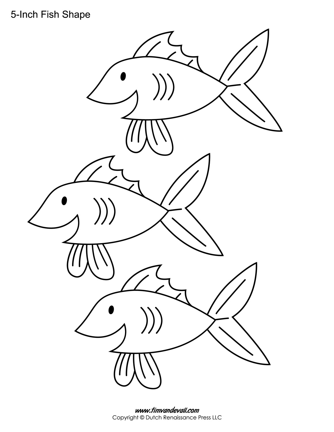 Printable Fish Templates For Kids Preschool Fish Shapes