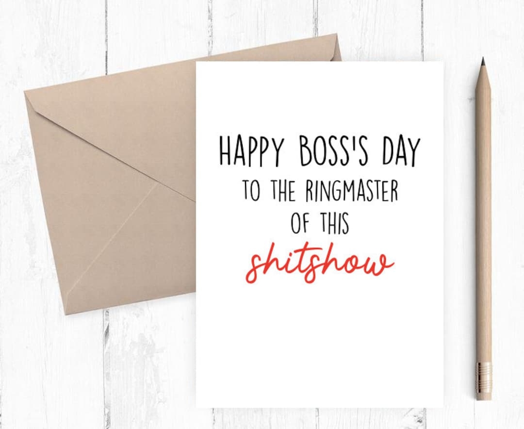 Printable Funny Boss s Day Card Happy Boss s Day Boss s Day Card 5x7 PDF JPG Includes Printable Envelope Template Etsy