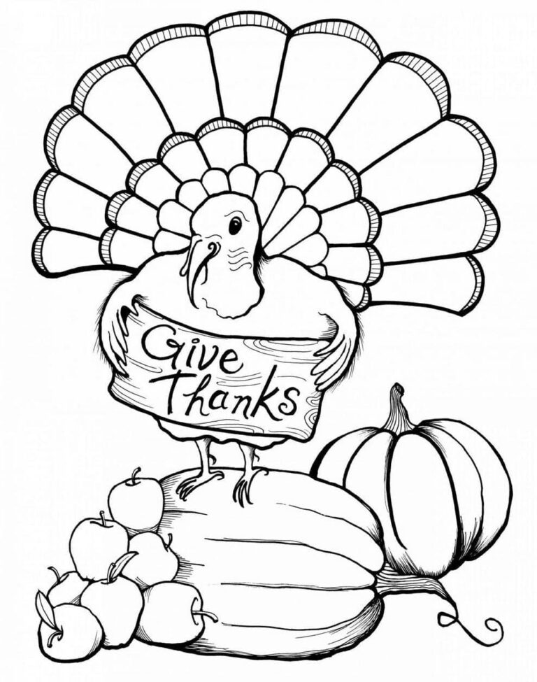 Printable Give Thanks Coloring Page Download Print Or Color Online For Free