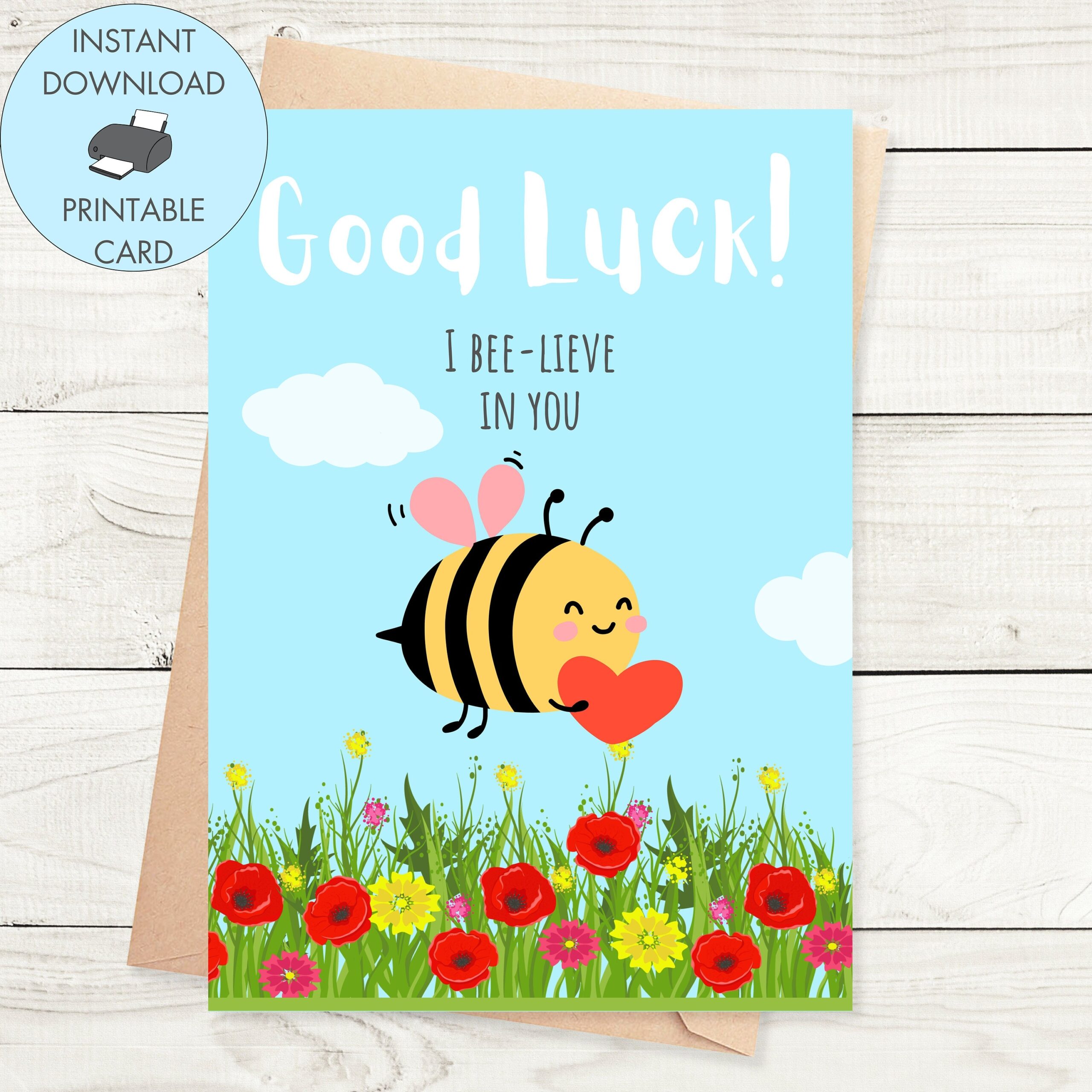 Good Luck Printable Cards Free