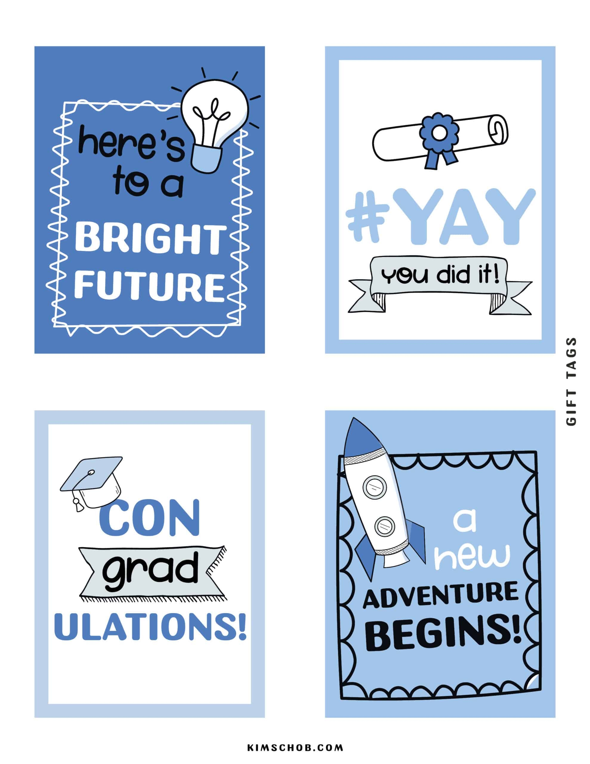 Printable Graduation Cards U0026 Tags Free Print And Download Kim Schob