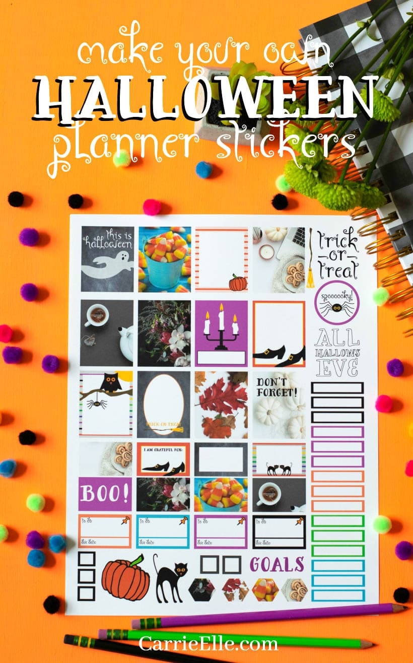 Printable Halloween Planner Stickers Carrie Elle