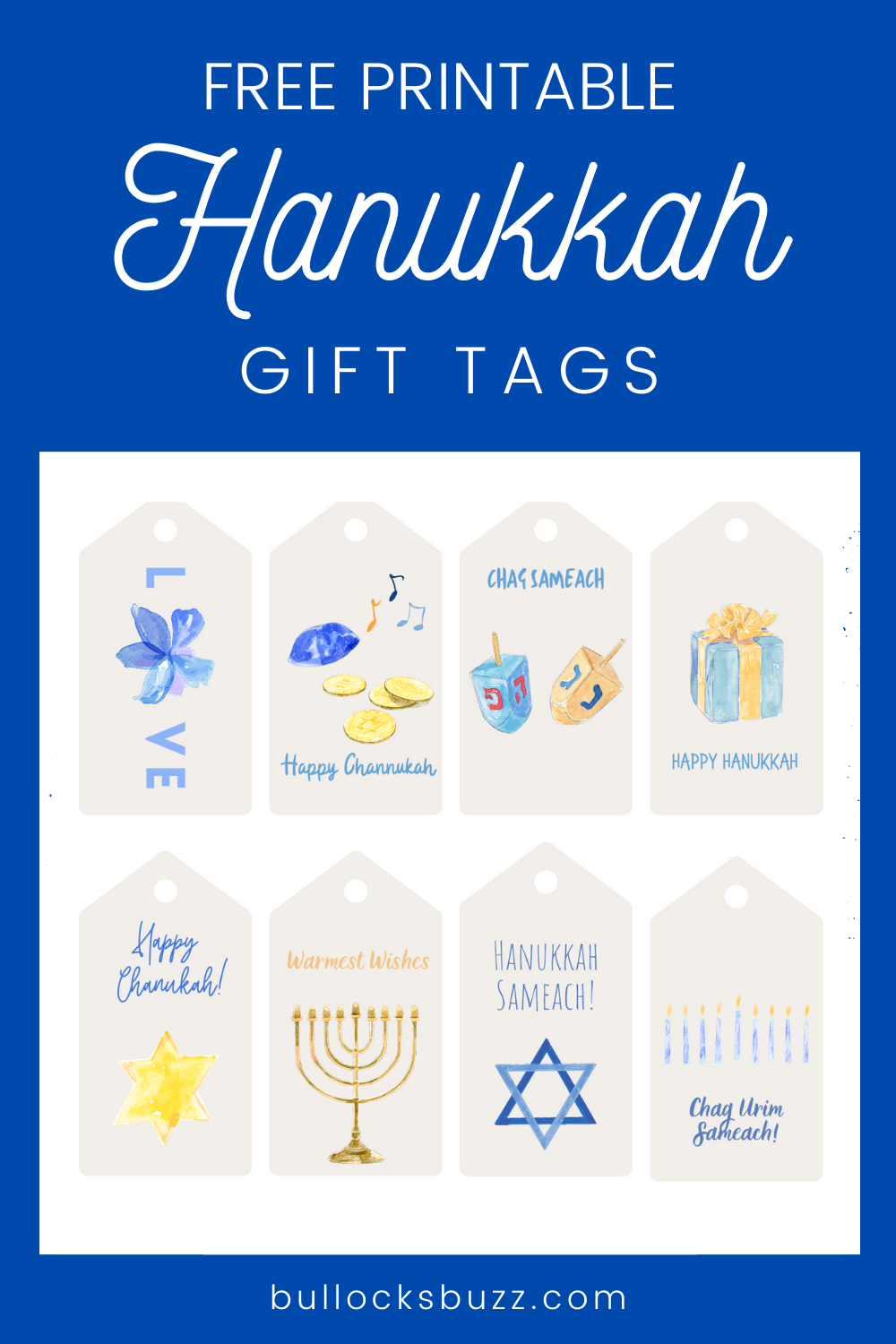 Printable Hanukkah Gift Tags Bullock s Buzz