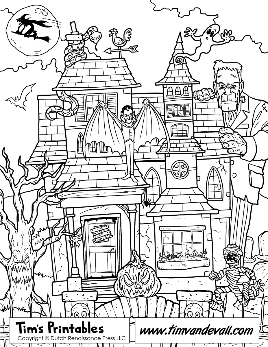 Free Printable Coloring Pages Of Houses