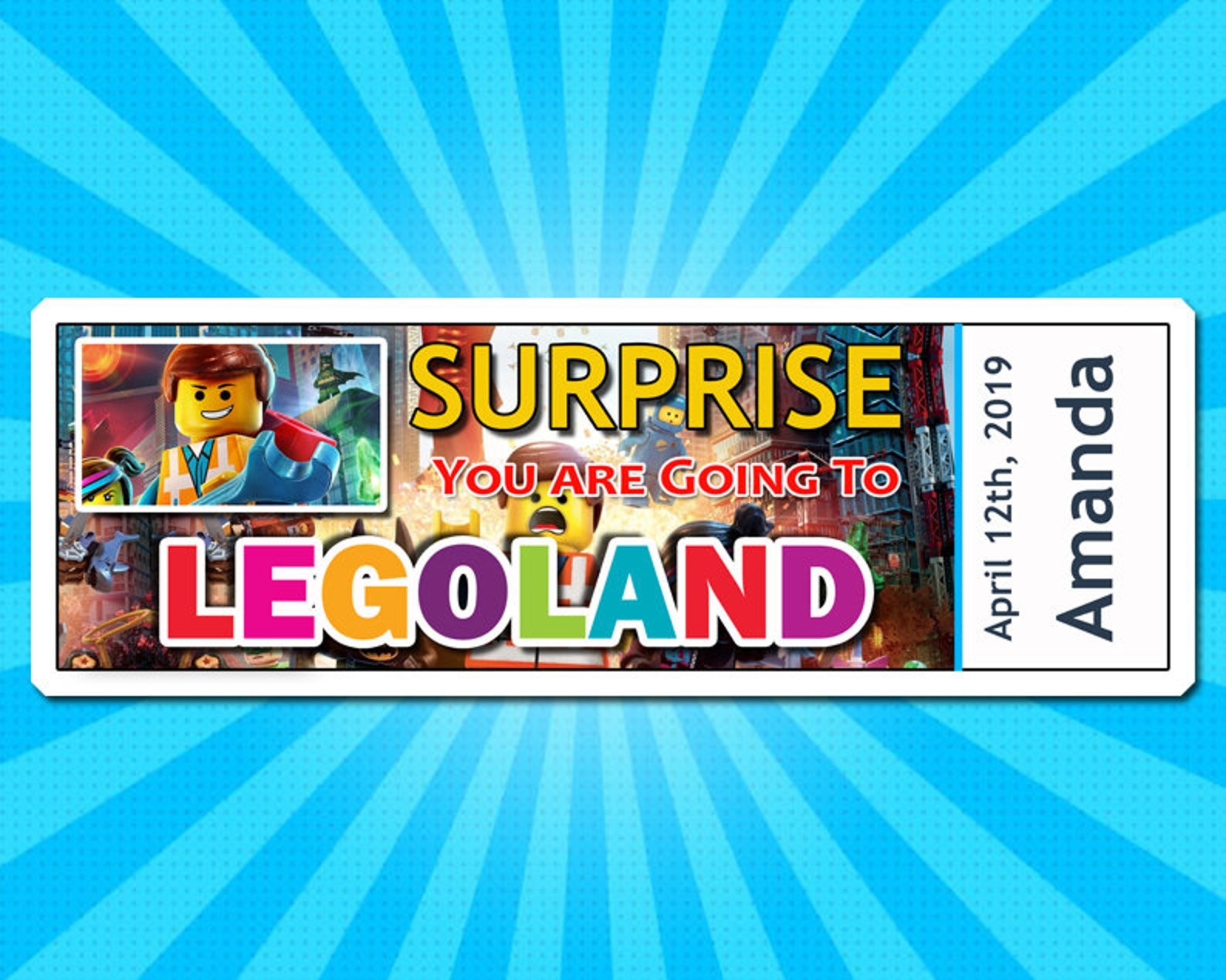 Free Printable Legoland Ticket Template