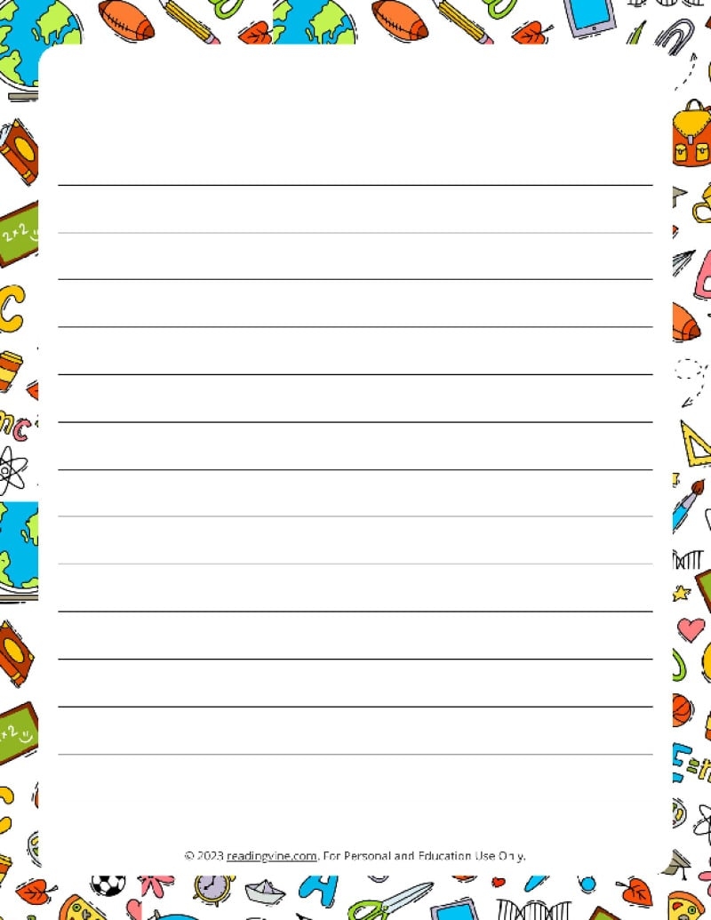 Lined Stationery Printable Free