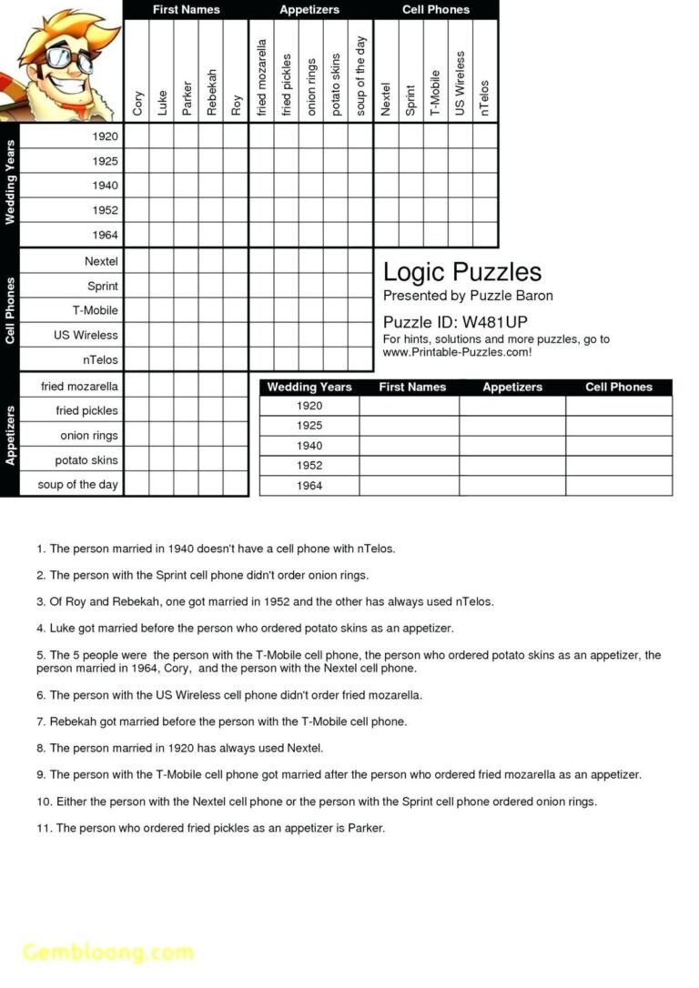Printable Logic Puzzle Grid Blank Printable Crossword Puzzles