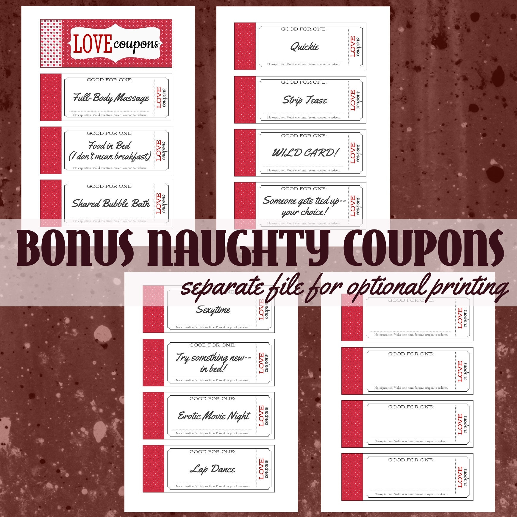 Printable Love Coupon Book