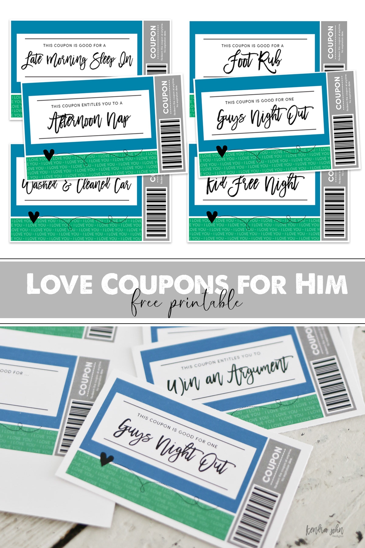 Printable Love Coupons For Him Kendra John Designs