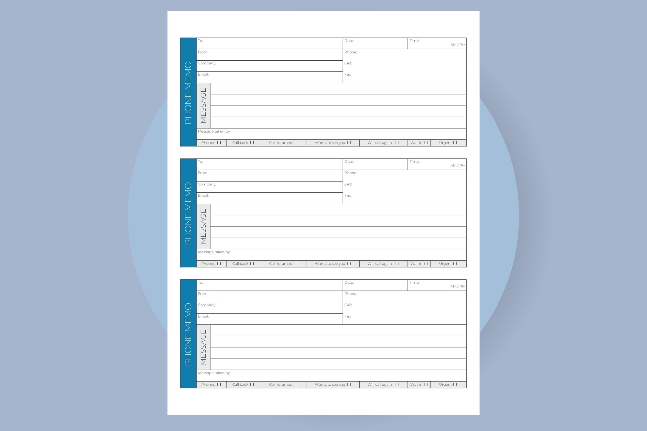 Printable Message Pad Template Form Missed Call Template PDF Phone Message Memo Pad Template Etsy