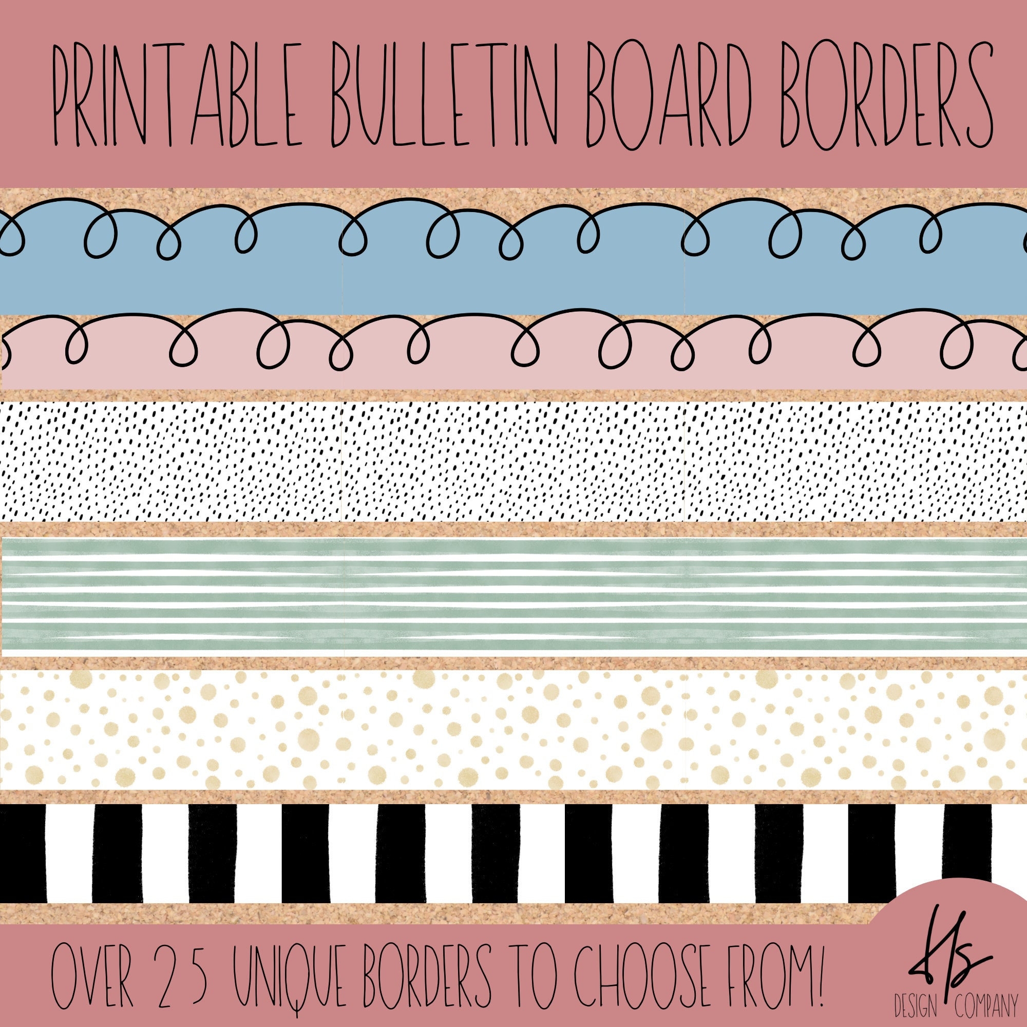 PRINTABLE Modern Colorful Bulletin Board Borders Printable Classroom Borders Elementary School Teacher Printable Bulletin Board Etsy Canada