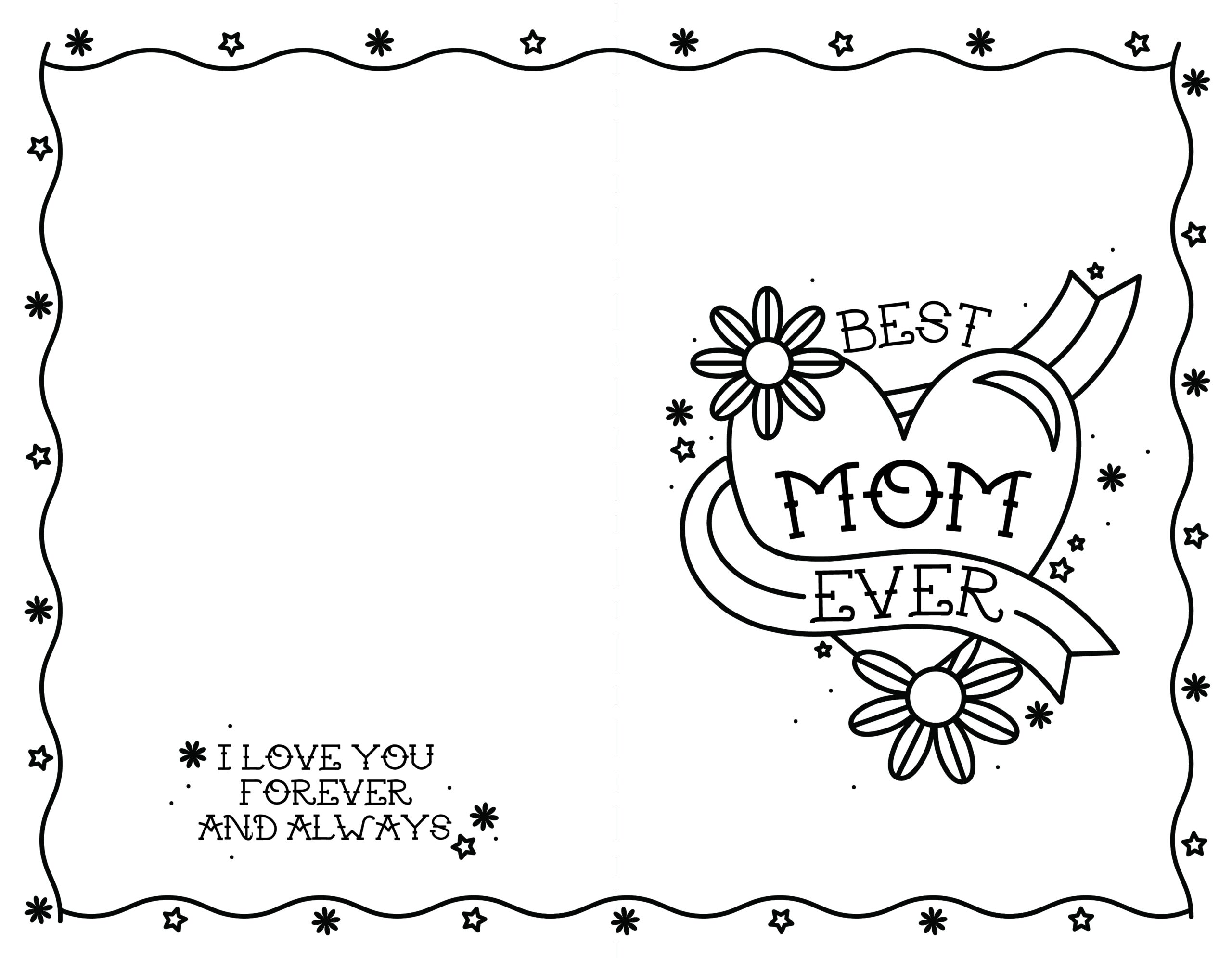 Printable Mothers Day Card Template Free