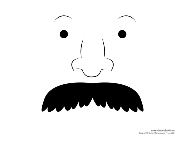 Printable Mustache Templates Mustaches For Kids