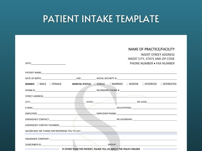 Printable New Patient Intake Form Digital Download Patient Registration Form Instant Download Editable Medical Office Forms And Templates Etsy
