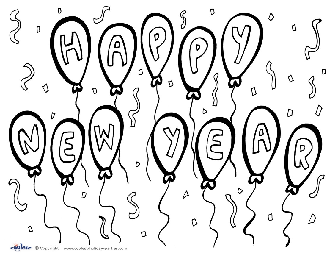 Printable New Years Coloring Page 3 Coolest Free Printables