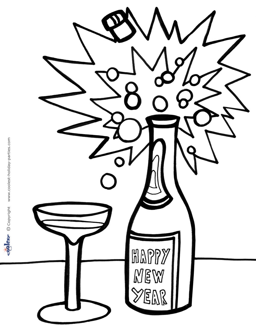 Printable New Years Coloring Page 8 Coolest Free Printables