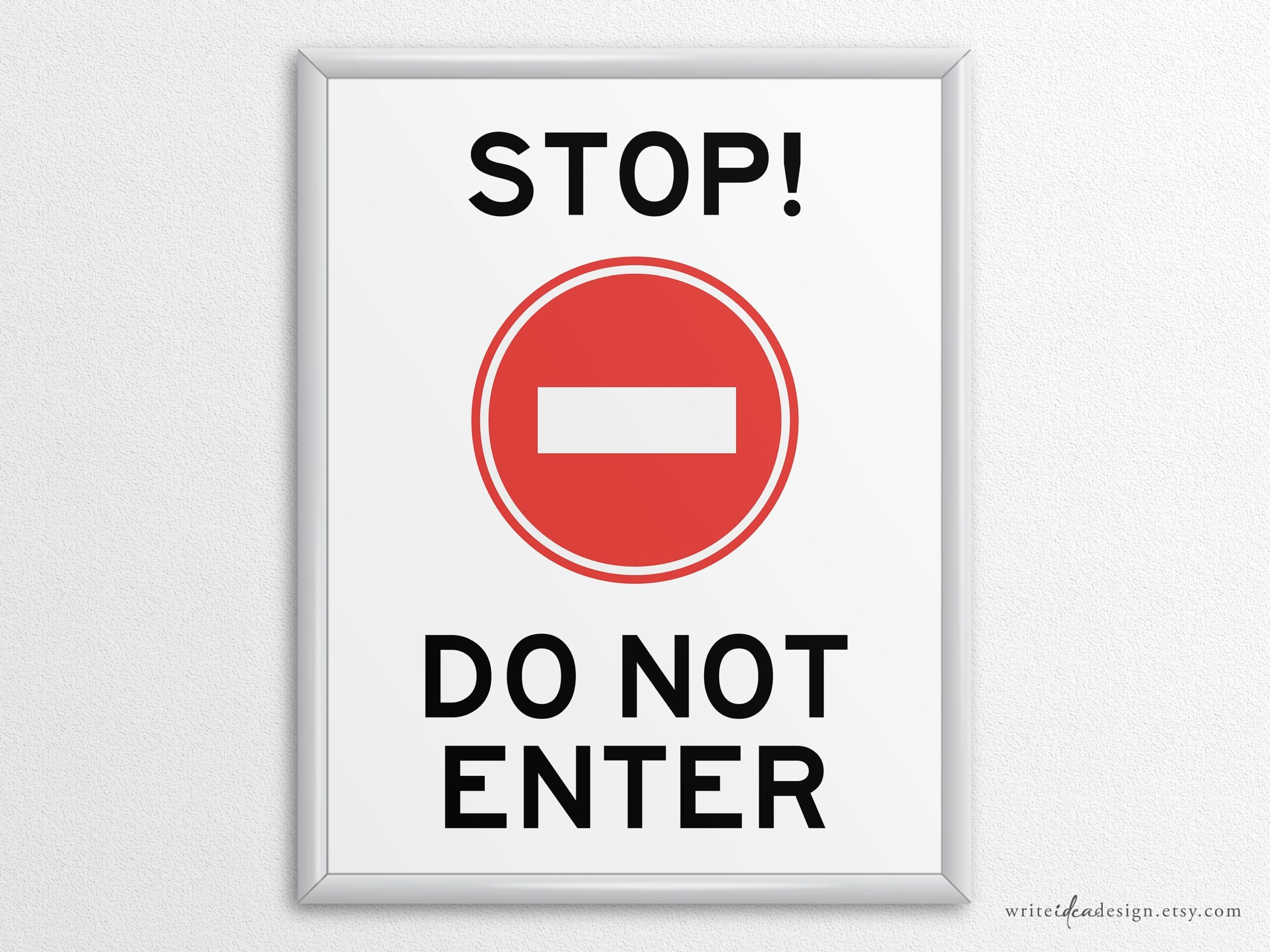 Printable No Not Enter Signs In US Letter And A4 Sizes Instant 