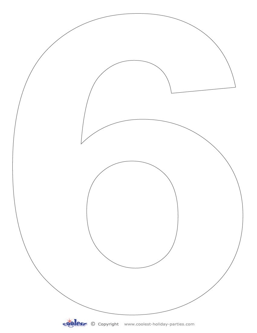 Printable Number 6 Coolest Free Printables