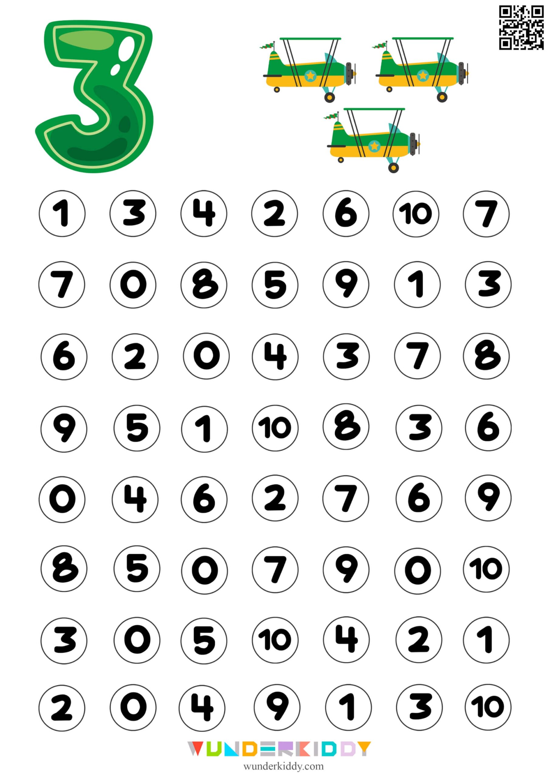 Free Printable Number Recognition Worksheets