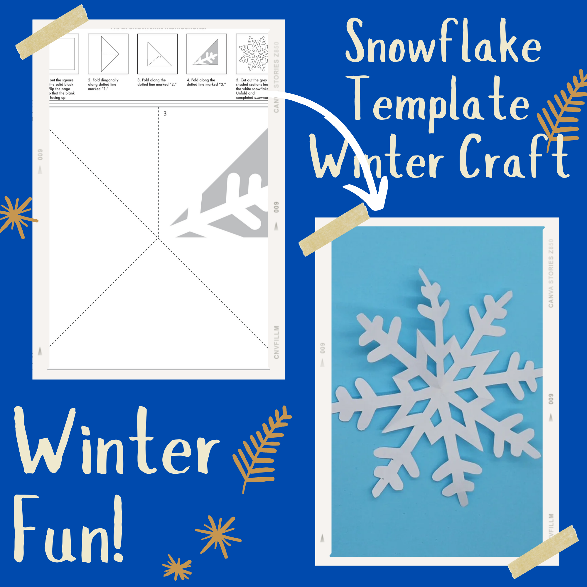 Printable Paper Snowflake Template Winter Activities Winter Craft Made By Teachers