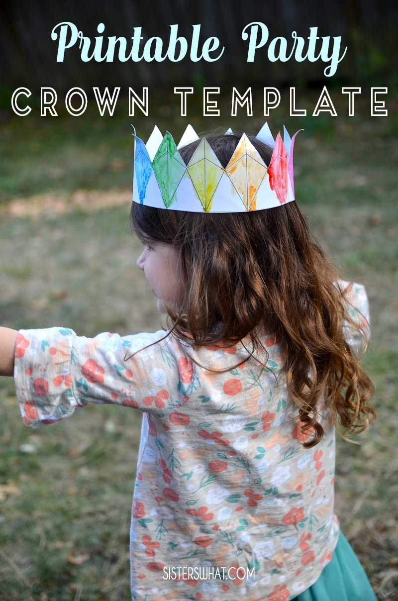 Printable Party Crown Coloring Page Sisters What 