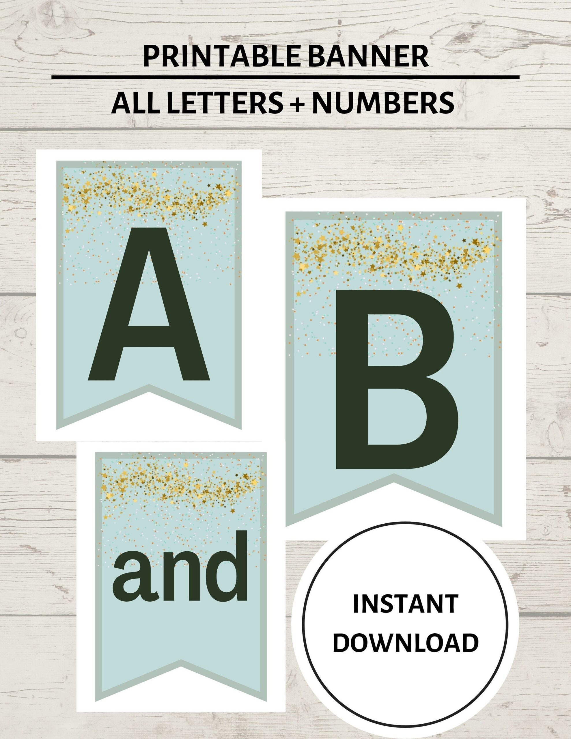 Printable PDF BANNER Printable Alphabet Letter Banner Printable 