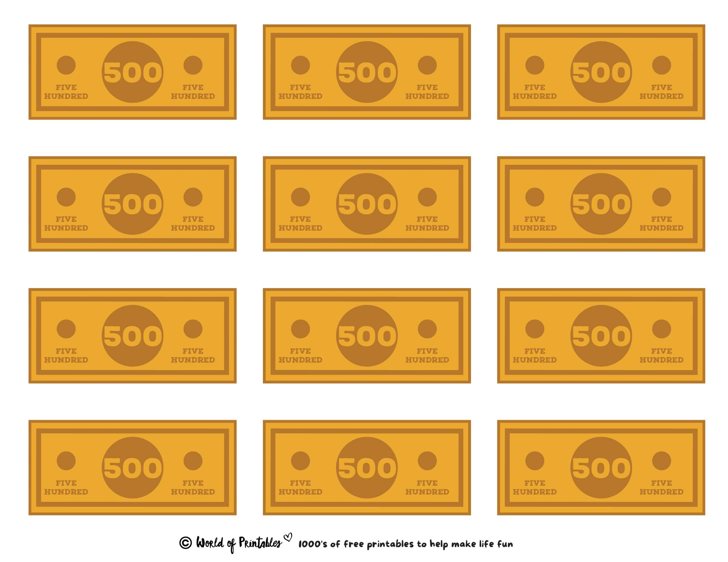 Printable Play Money Play U0026 Learn World Of Printables