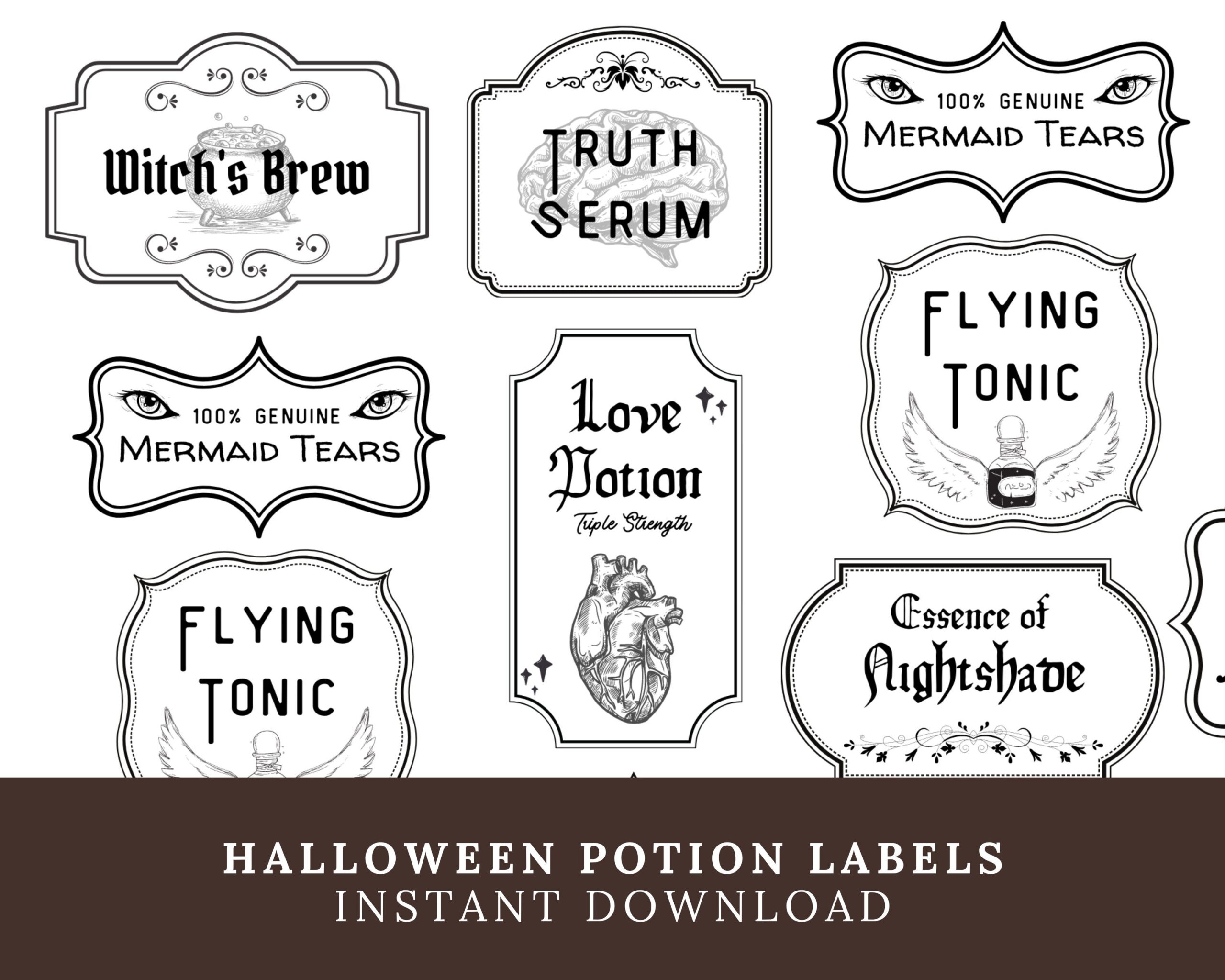 Free Printable Potion Labels