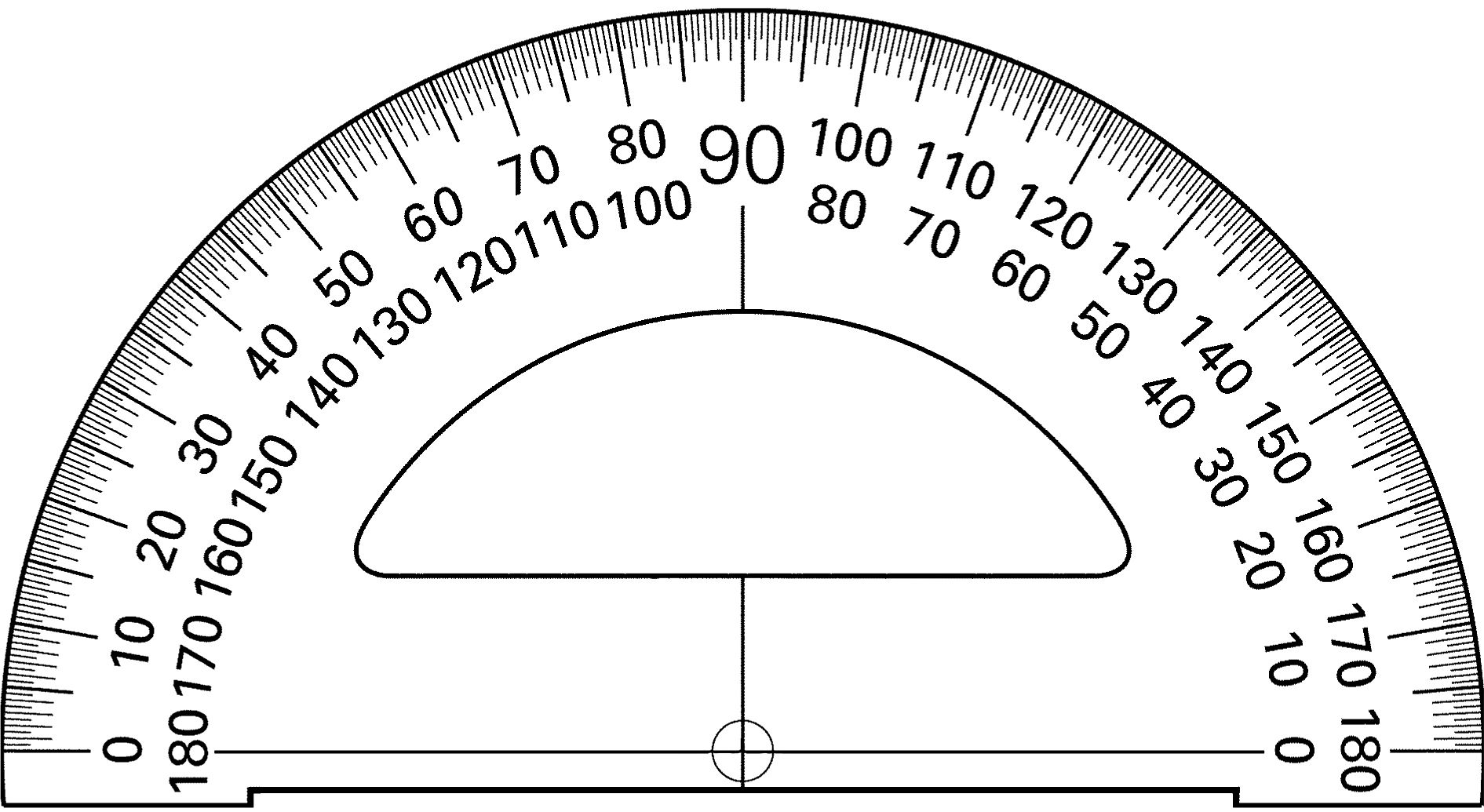 Printable Protractor Online Actual Size Worksheets Library