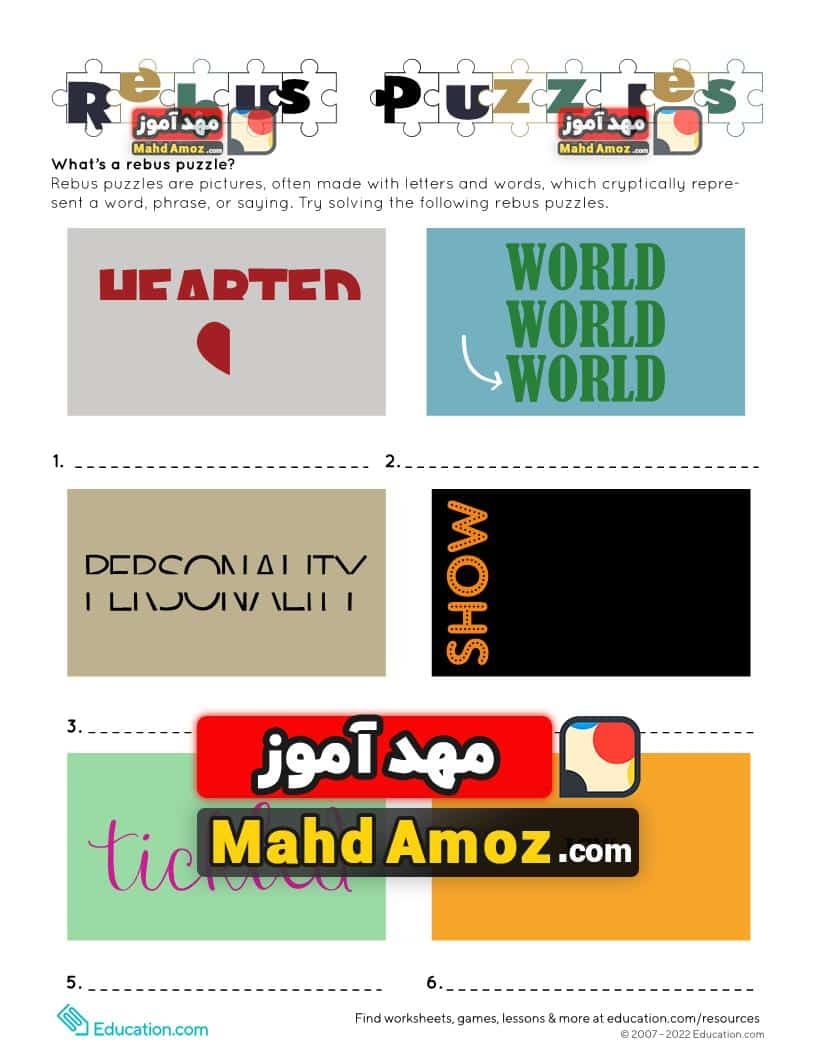 Free Printable Rebus Puzzles