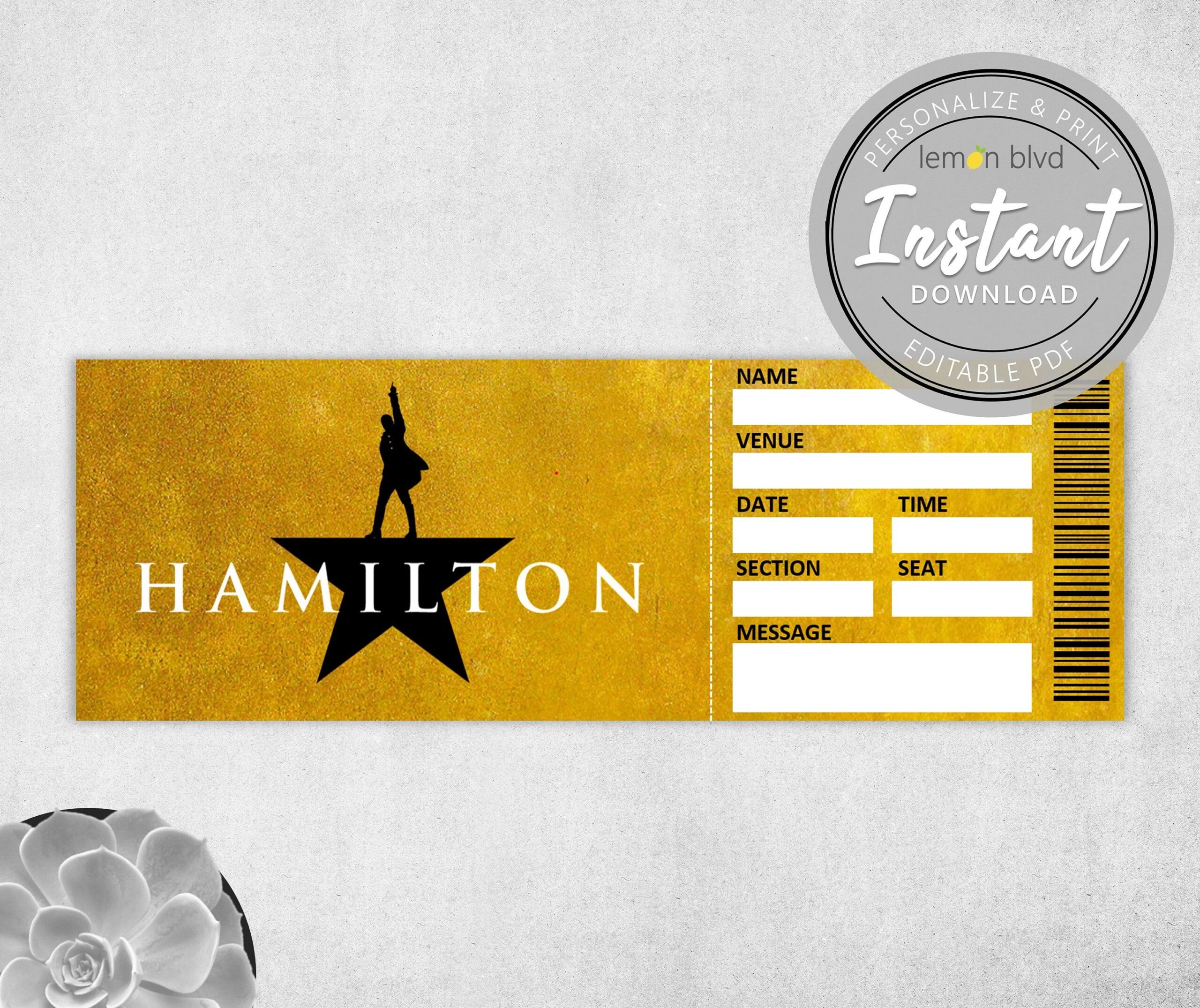 Printable Sales Hamilton Tickets