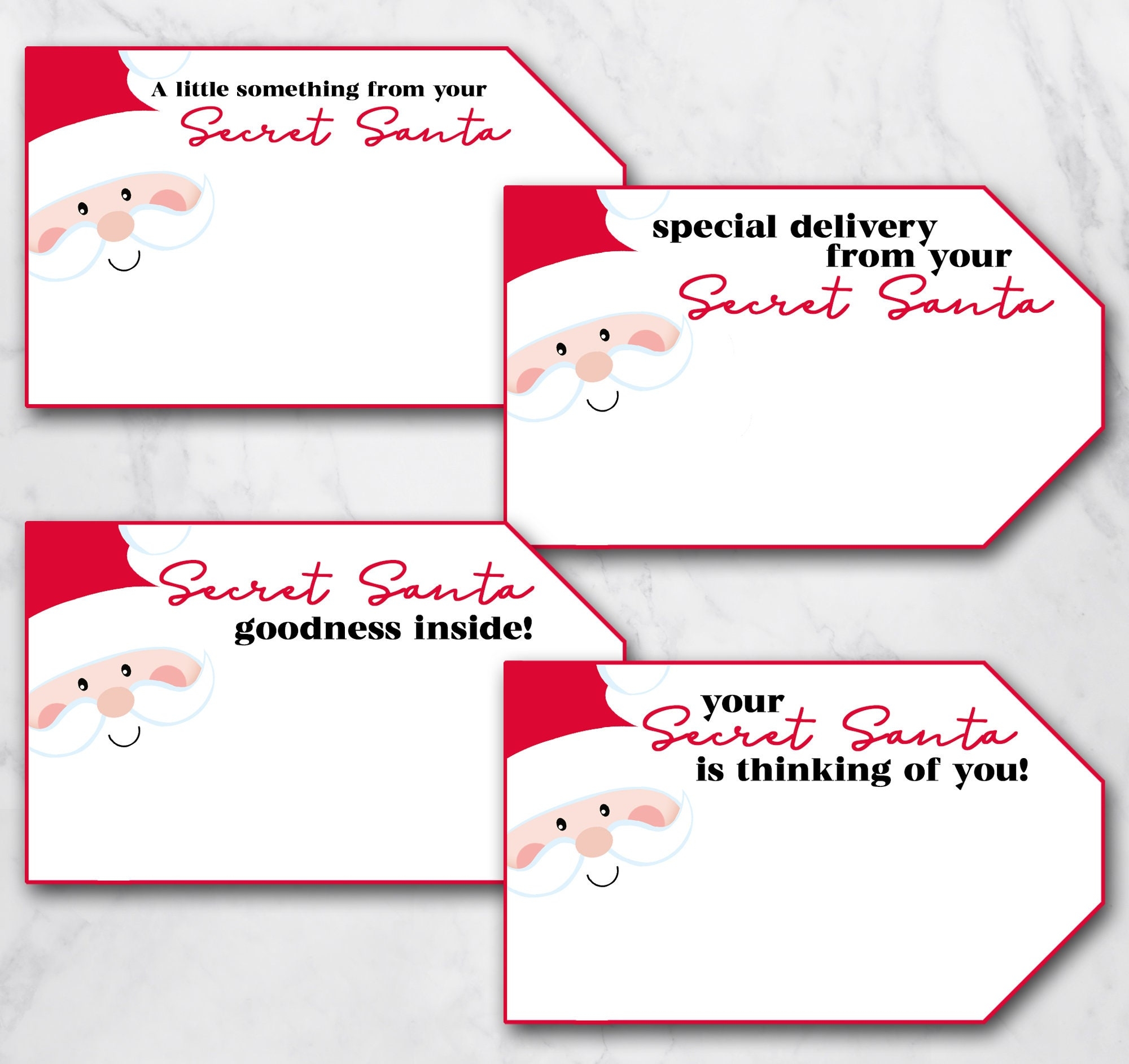 Printable Secret Santa Christmas Gift Tags Printable Gift Tags Holiday Gift Tags Christmas Printable Digital Download Printables Etsy