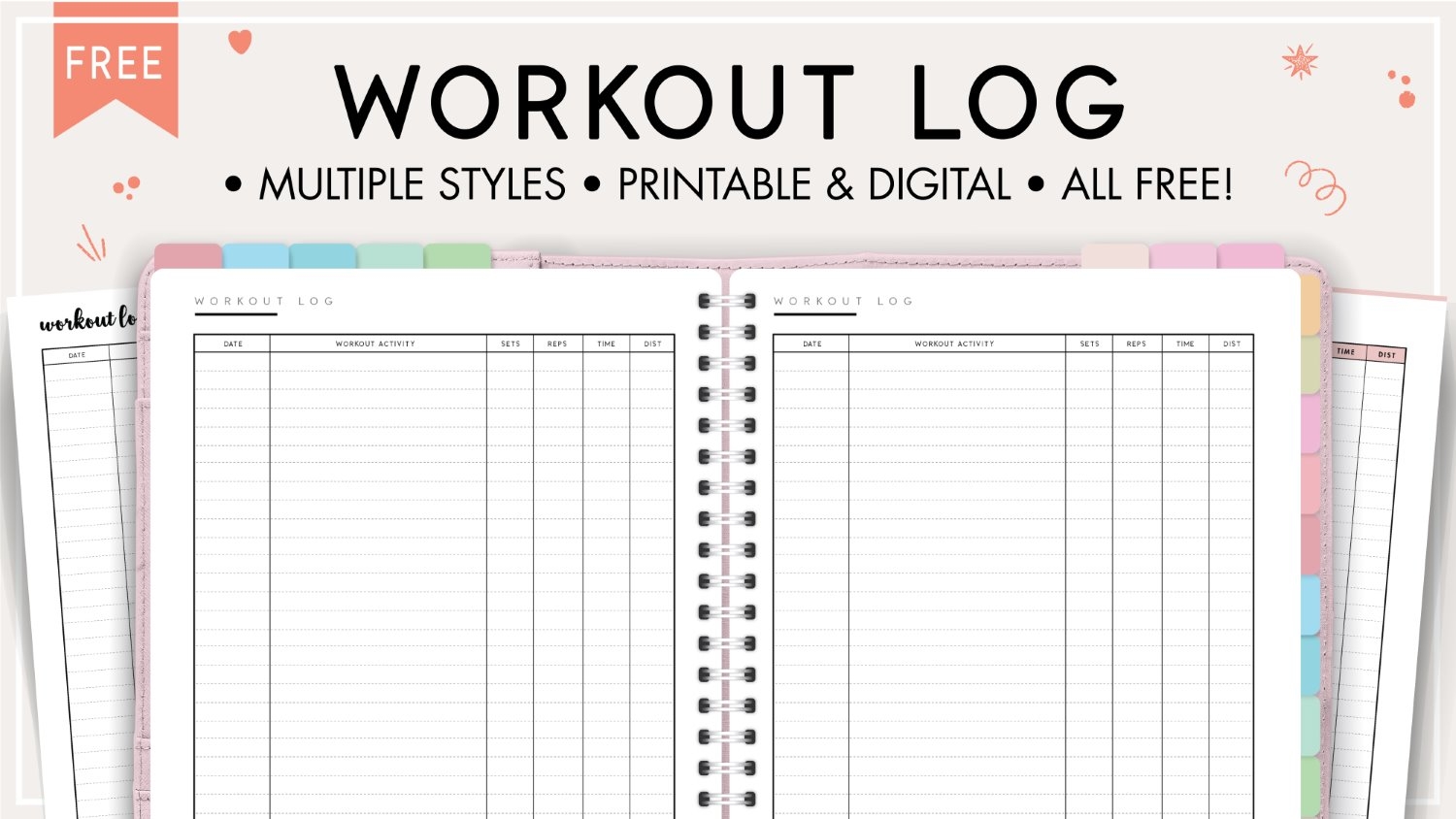Free Printable Workout Log