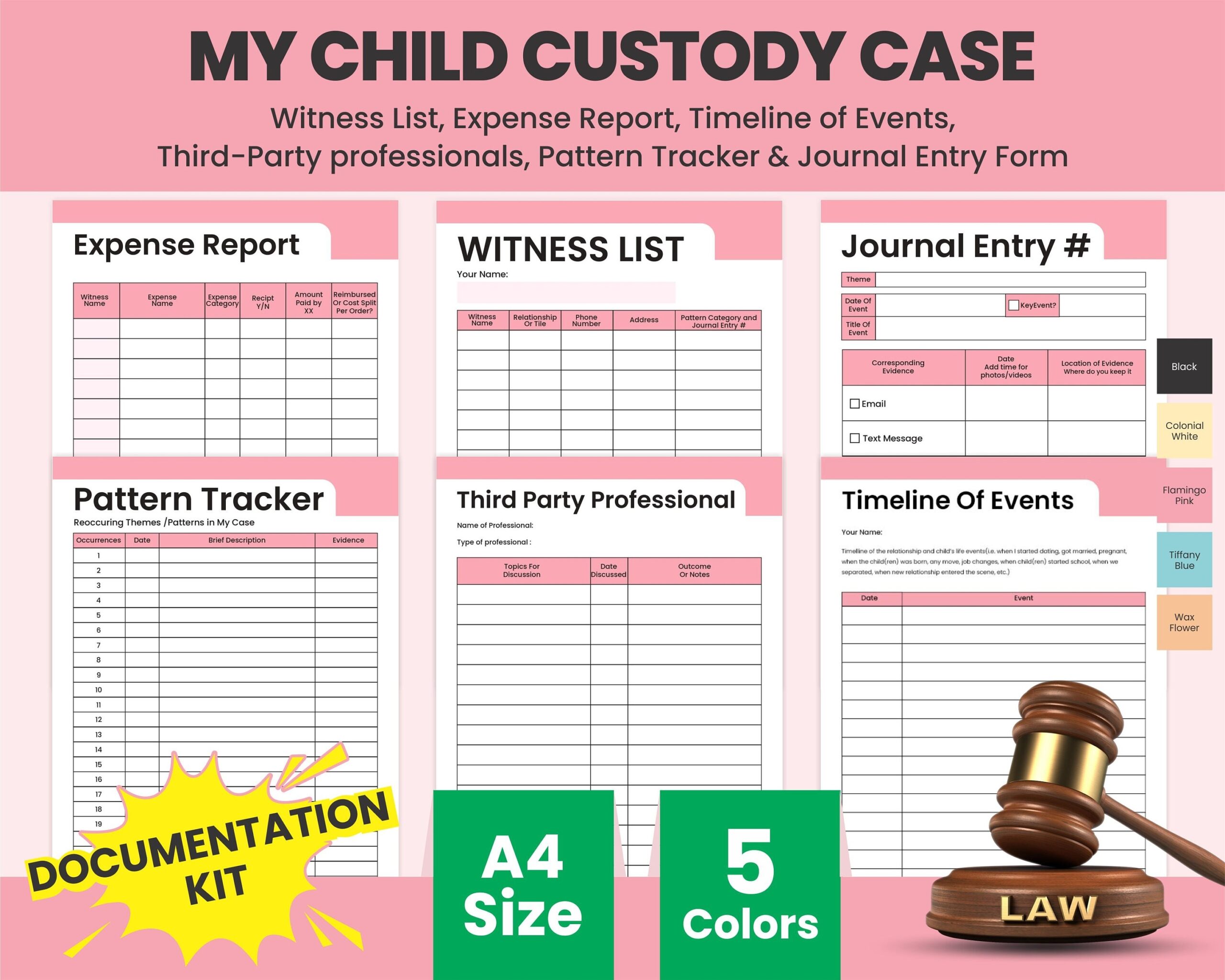 Free Printable Custody Documentation Binder