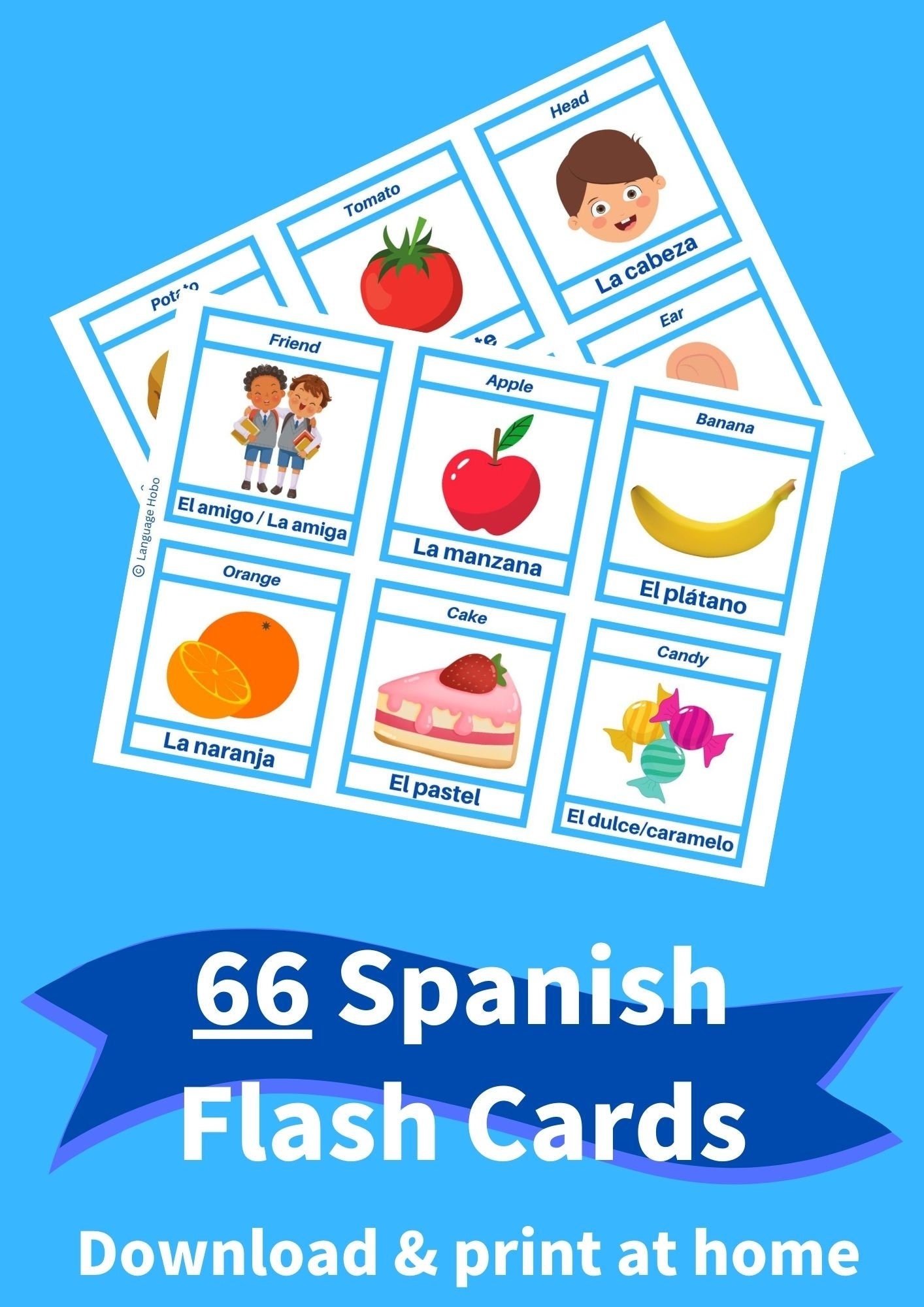 Printable SPANISH Flashcards PDF 66 First Words For Beginners Toddlers And Adults Learn Spanish Vocabulary With Pictures Etsy Australia