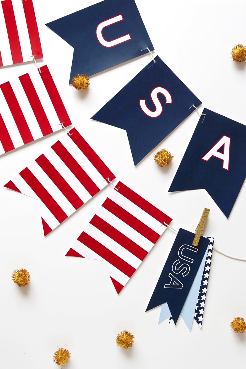 Printable USA Banner For July 4th FREE PDF Download Paging 