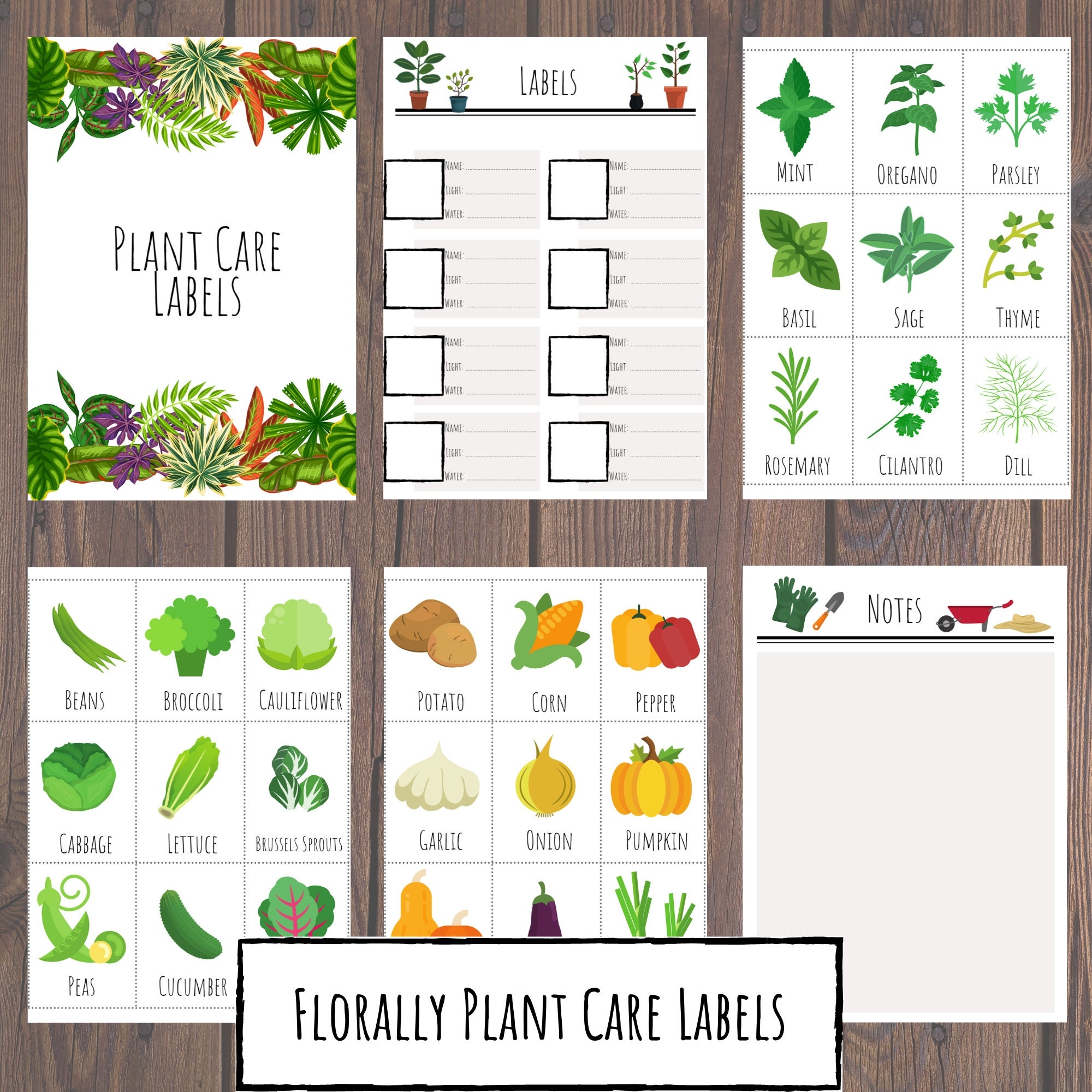 Printable Vegetable Garden Markers Free Instant Download 