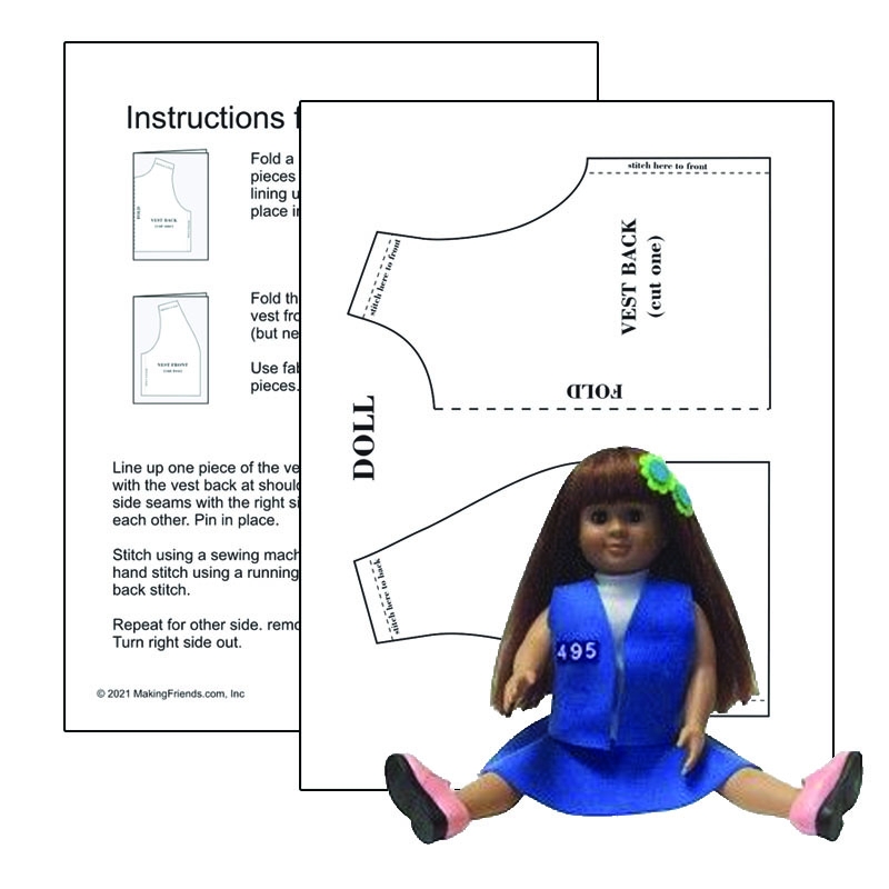 Printable Vest Pattern For 18