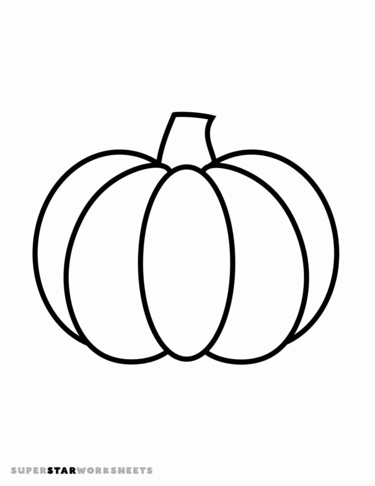 Pumpkin Coloring Pages Superstar Worksheets