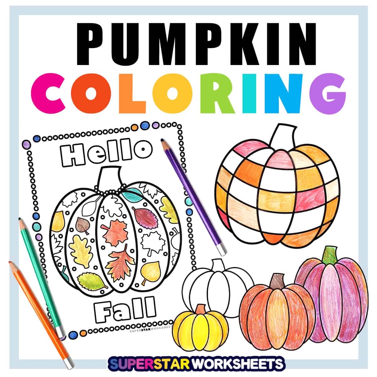 Pumpkin Coloring Pages Superstar Worksheets