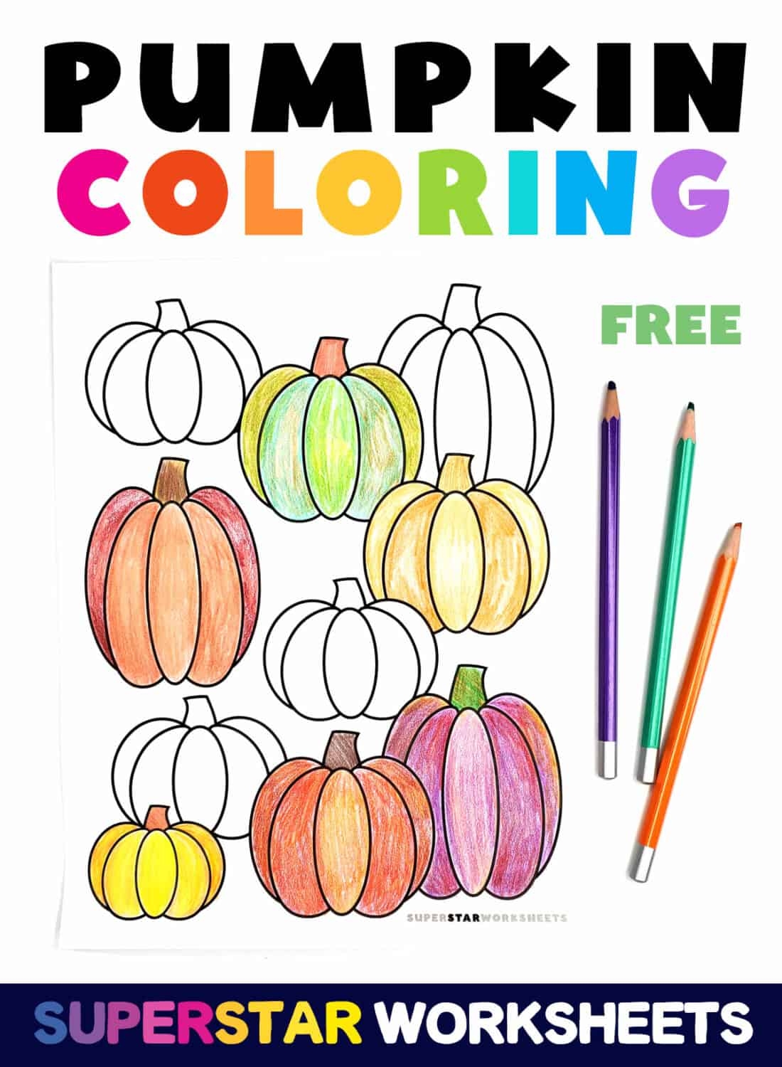 Pumpkin Coloring Pages Superstar Worksheets