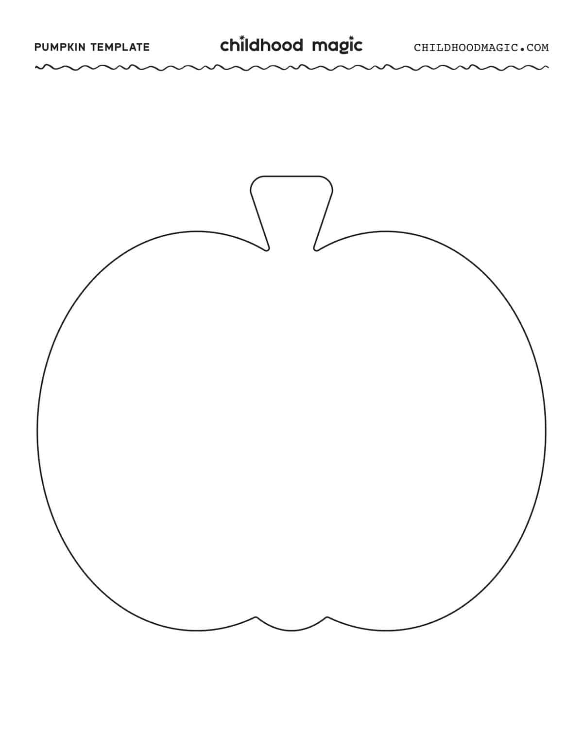 Pumpkin Outline Childhood Magic Worksheets Library